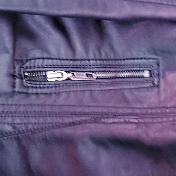 MBJ Black Vegan Leather Moto Jacket - Picture 5 of 6